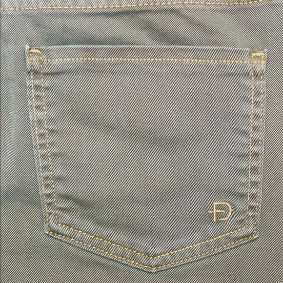 Fidelity Denim Cher Crop High Rise Slim Straight Sage Green Jeans | Size 26 - Picture 9 of 12